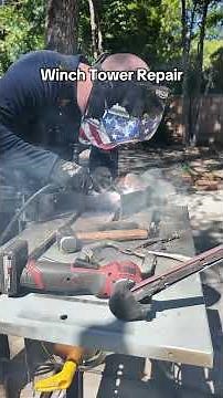 Fixing the winch tower on a boat trailer