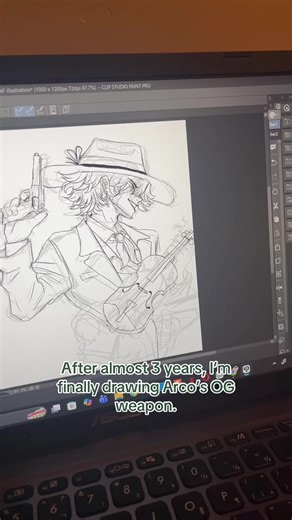 I’m still debating if it should be a crossbow instead 🤔 #oc #ocart #trigunoc #trigun #trigunstampede