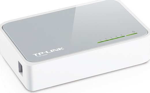 TP-LINK TL-SF1005D v1 Unverwalteter L2 Schalter mit 5 Ethernet-Ports und 5 SFP-Ports