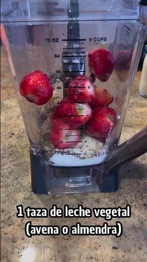 Batido de fresas y banana para músculo rápido 💪