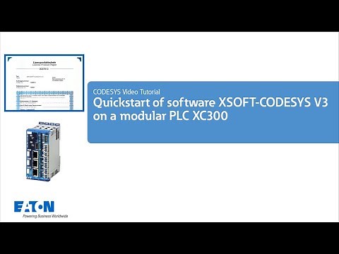 Quickstart of XSOFT-CODESYS V3 software on a modular PLC XC300