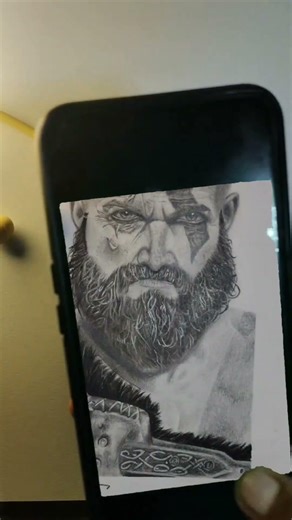 drawing of kratos God of war ✨ #art #shorts #drawing #kratos #godofwar #viral