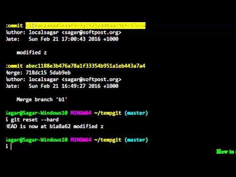 How to revert to last commit in git