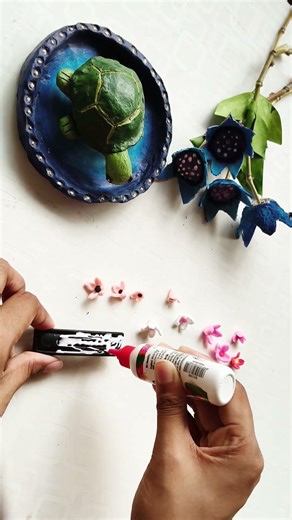 | Beautiful Handmade Hair Clip🌸| Easy DIY Flower Hair Clip Tutorial |#diy #artandcraft #clay #shorts