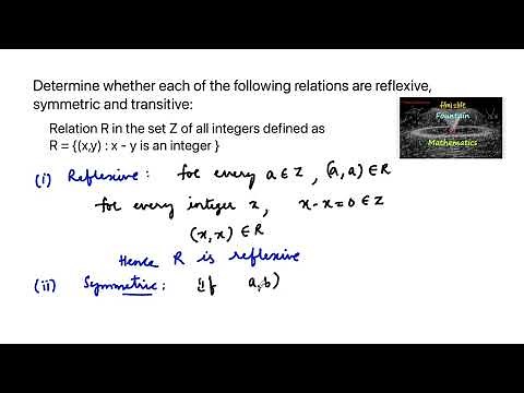 Relation R in the set Z defined as R={(x, y):y=x-y is an integer} Reflexive, Symmetric, Transitive