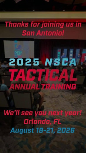 Working hard or hardly working? At #NSCATactical25 we did a little bit of both with 50 topics such as: 💪Periodization with shift schedules and deployments 🏋️‍♀️Weighted carries, kettlebell training, and power development 🛌Recovery techniques including sleep and spinal decompression 🩸Bloodwork and hormonal optimization 📖Leadership styles and coalition building We hope you enjoyed reconnecting with old friends, and we can’t wait to see you next year in Orlando Aug. 18-21, 2026! | NSCA