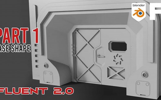 iBlender中文版插件  Fluent 2.0 教程 硬表面建模必备插件- 基础形状 第 1 部Blender插件
