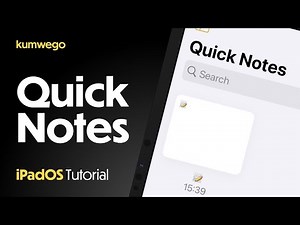 How to use Quick Notes on iPad