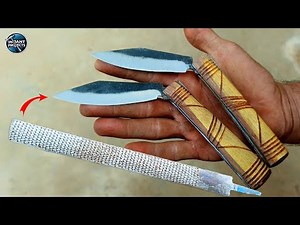 Making Two Folding Knives from an Old Steel File