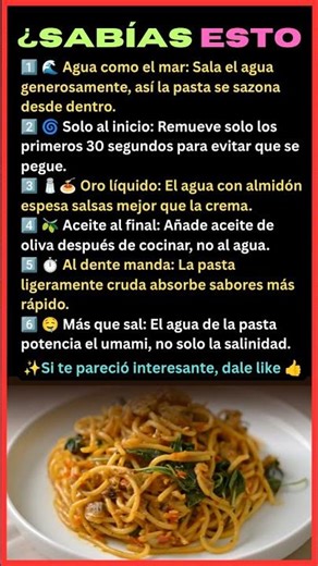 ¿SABÍAS ESTO? 🍝 Trucos Reales Para Cocinar Pasta Perfecta