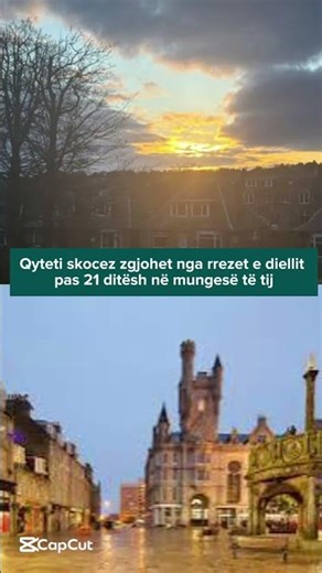 Qyteti skocez zgjohet nga rrezet e diellit pas 21 ditësh në mungesë të tij