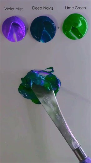 Purple + Navy + Green = ? 🎨 #shorts #colormixingmagic #satisfying #relaxing