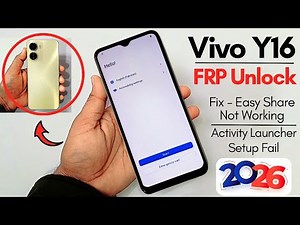 Vivo Y16 Frp Bypass/Unlock 2026 Without PC | Fix - EasyShare Not Work | Activity Launcher Setup Fail
