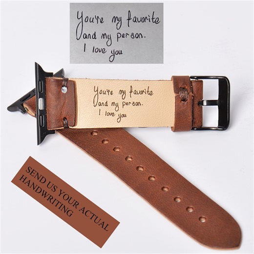 Matching Leather Apple Watch Bands, Personalized Engraved Watch Straps for Couples, Unisex Leather Band - Etsy