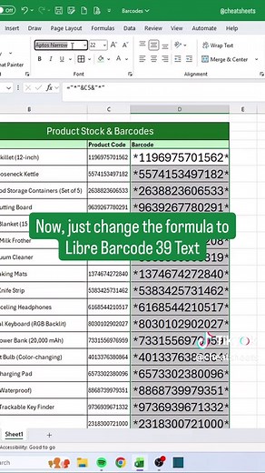 Create Barcodes in Excel: Easy Tutorial