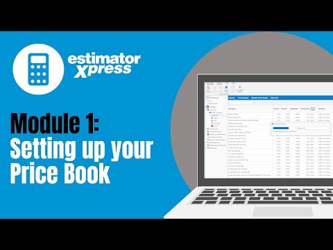 EstimatorXpress Software Skills Remote Training Module 1 - Setting Up Your Price Book
