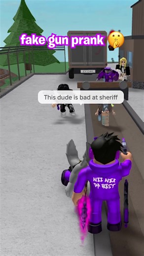 Fake Gun Prank 😂 #roblox #fyp #niitax