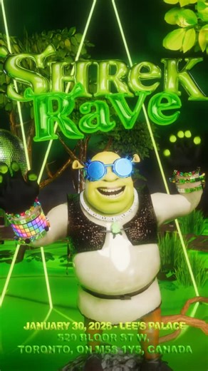 TONIGHT! 💚 SHREK RAVE is back at Lee’s! Go full swamp mode, get unhinged, and party like an ogre 🐸🔥 Limited tickets available online and at the door 🎟️ #shrekrave #shrek #leespalace #shrekisloveshrekislife | Lee's Palace