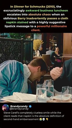 The Most AWKWARD Movie Mistake 😬 #dinnerforschmucks #shorts