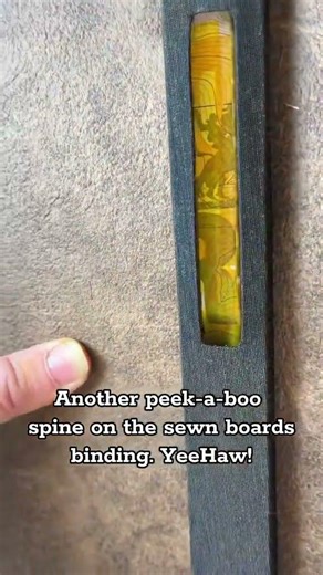 Variation on the sound board binding by Roberta Lavadour