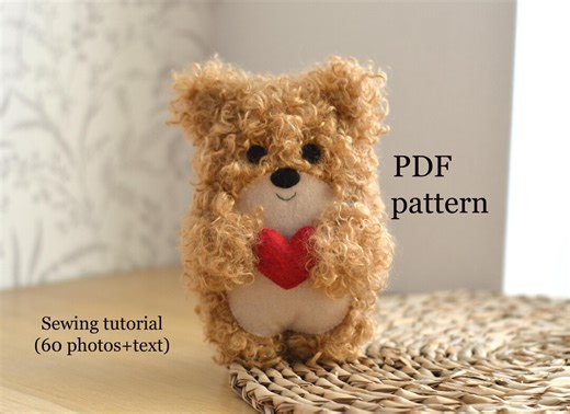 Patron de couture ours : tutoriel DIY pour une belle peluche (téléchargement numérique) - Etsy France