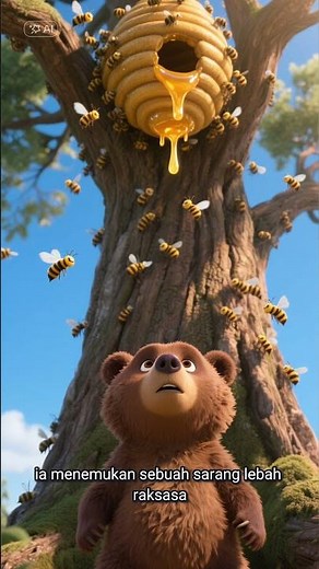Beruang Kecil Cari Madu Manis 🍯🐻 #kartun