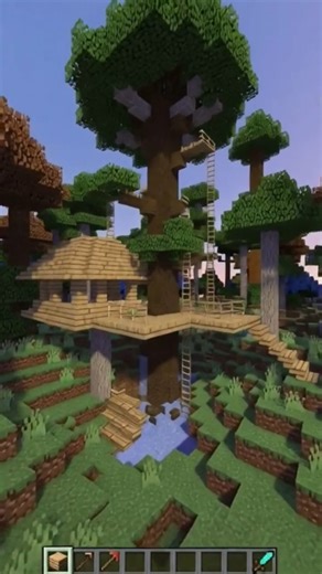 MINECRAFT TREE HOUSE #minecraft #treehouse #minecraftbuilds #survivalbase