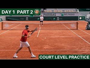 Roger Federer Court Level Practice Part 2 | French Open 2021 | Day 1