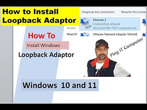 How to Install Microsoft Loopback Adapter Virtual Network Card in Windows 10 | Loopback Adapter
