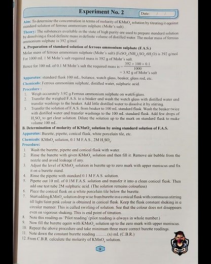 Class 12 Chemistry Practical | Experiment No.02 | {Solutions} | HSC Board #Chemistrypractical.