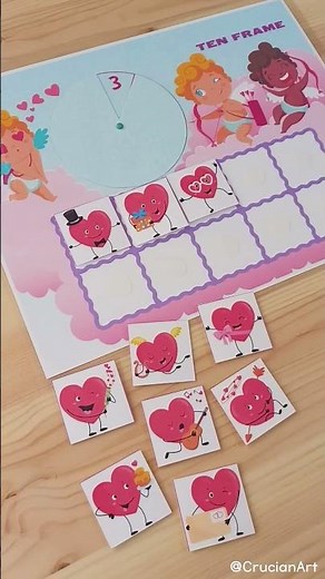 Valentine’s Day Ten Frame Hearts | DIY Preschool Activity