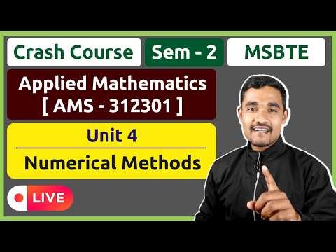 Crash Course | Unit 04 | Applied Mathematics (AMS) | Diploma in Engineering | MSBTE