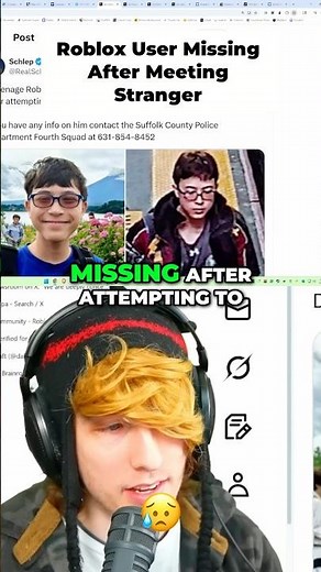 Roblox Teen Missing After Meeting Online Stranger