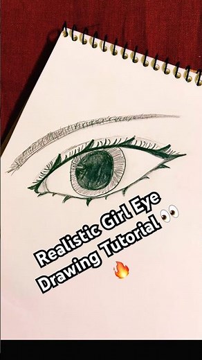 Realistic Girl Eye Drawing Tutorial 👀🔥#shorts #art #eyes #tutorial #sketch #eyedrawing #eyesketch
