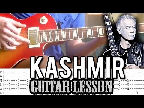 Led Zeppelin - Kashmir Full Guitar Lesson (With Tabs)