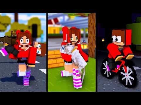 MAIZEN - JJ_s sister ignoring kitty - minecraft animation | Tiny Minecraft Toon