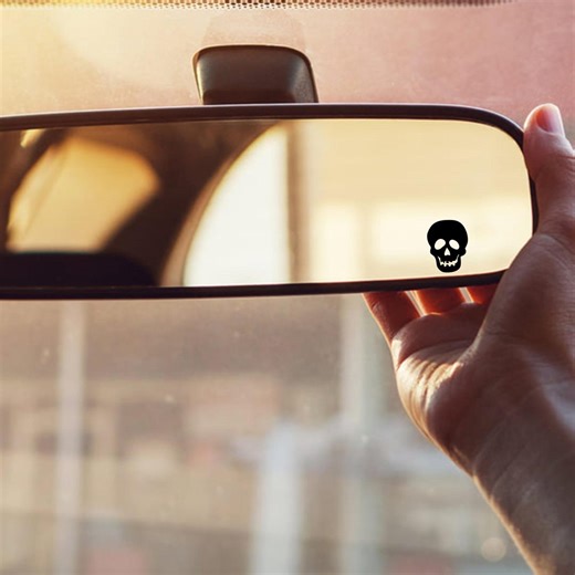 2x Skull Easter Egg Decal, Gothic Sticker for Car Windshield, Removable Rear View Mirror Sticker, Windscreen Decal, Tiny Hidden Decal - Etsy