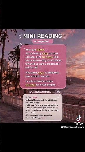 Spanish made easy 🇪🇸 mini reading 📖 you can actually follow 🙏 #learnspanish #spanishteacher