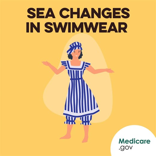 Fashion may have changed, but swimming is always in style! It’s a great way to build endurance, which can support your heart, lungs, and blood flow. https://go.medicare.gov/4kyitQG | Medicare