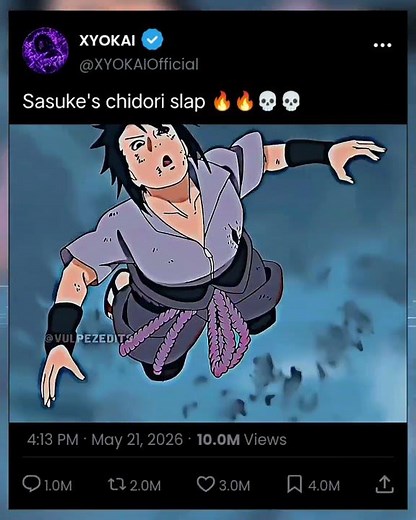 Sasuke's chidori slap 🔥🔥💀💀