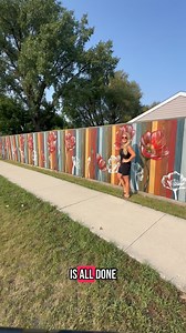 Flowers on a rainbow fence • #mural #art #artist #timelapse #timelapsevideo #timelapseart #artwork #watchmepaint #muralist #muralstreetart #muralpainting #paint #painting #handpainted #diy #timelapsed #viral #viralart #foryou #foryoupage #fyp #fypage #freehand #freehandartwork #freehandart #freehanddrawing #fence | Rachel Lancaster
