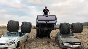 Freaky Farm-Built Dually Is Back...And Crushing Cars