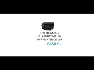 HOW TO INSTALL HP LASERJET M1136 MFP PRINTER DRIVER (100% WORKS)