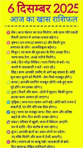 6 December ka rashifal #pradeepmishrajikeupay #ytshorts #ytviral #shortvideo