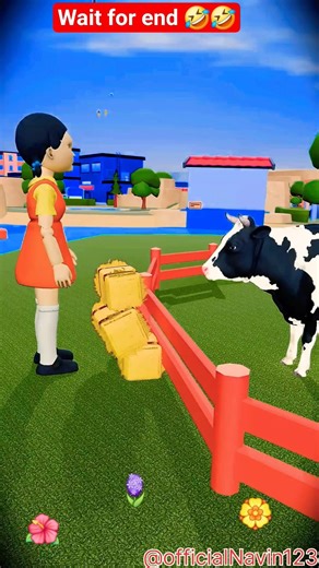 Scary Teacher vs Funny Cow! 🐄😱 Who Wins? #shorts #animatedcartoon #youtubeshorts #cartoon #gaming