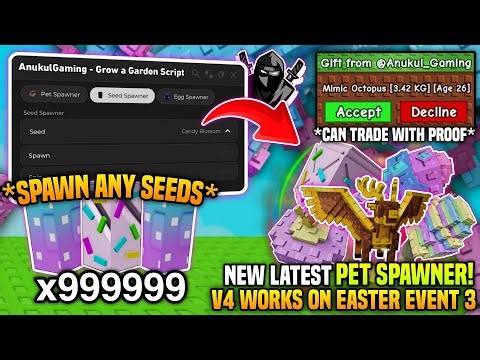 [🍬] NEW PET SPAWNER! 🤑 Grow a Garden 🌶️ Script! • No Key 🔥 *UNPATCHED* ✅ 100% Work🌈 - Anukul Hub V4