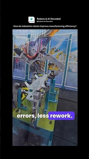 How do industrial robots improve manufacturing efficiency?