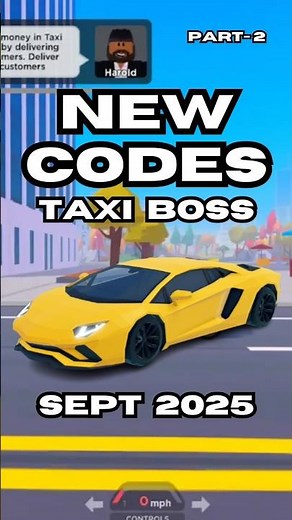 All Working! Taxi Boss Codes Roblox September 2025 #taxiboss #code