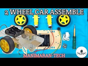 2 wheels DIY Robot Smart Car Chassis installation process | robot car | tamil | manimarantech