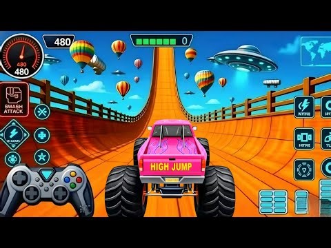 Monster Trucks Race Down The World's Longest Ramp!